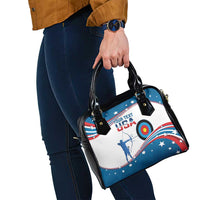 Personalized United States Archery Shoulder Handbag USA Sport Curve Style - Wonder Print Shop