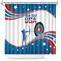 Personalized United States Archery Shower Curtain USA Sport Curve Style - Wonder Print Shop