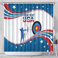 Personalized United States Archery Shower Curtain USA Sport Curve Style - Wonder Print Shop