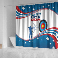 Personalized United States Archery Shower Curtain USA Sport Curve Style - Wonder Print Shop