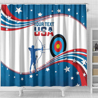 Personalized United States Archery Shower Curtain USA Sport Curve Style - Wonder Print Shop
