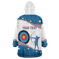 Personalized United States Archery Wearable Blanket Hoodie USA Sport Curve Style - Wonder Print Shop