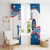 Personalized United States Archery Window Curtain USA Sport Curve Style - Wonder Print Shop