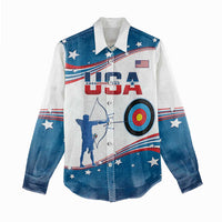 Personalized United States Archery Women Casual Shirt USA Sport Curve Style - Wonder Print Shop