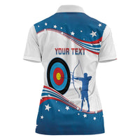Personalized United States Archery Women Polo Shirt USA Sport Curve Style - Wonder Print Shop