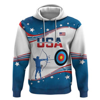 Personalized United States Archery Zip Hoodie USA Sport Curve Style - Wonder Print Shop