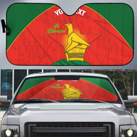 Custom Zimbabwe Cricket Auto Sun Shade Go Chevrons 2003 Color Version - Wonder Print Shop