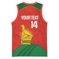 Custom Zimbabwe Cricket Basketball Jersey Go Chevrons 2003 Color Version - Wonder Print Shop