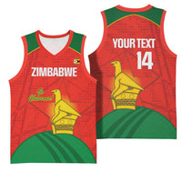 Custom Zimbabwe Cricket Basketball Jersey Go Chevrons 2003 Color Version - Wonder Print Shop