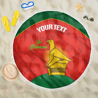 Custom Zimbabwe Cricket Beach Blanket Go Chevrons 2003 Color Version - Wonder Print Shop