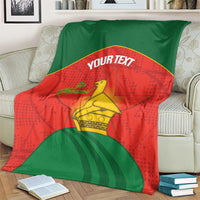 Custom Zimbabwe Cricket Blanket Go Chevrons 2003 Color Version - Wonder Print Shop