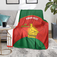 Custom Zimbabwe Cricket Blanket Go Chevrons 2003 Color Version - Wonder Print Shop