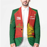 Custom Zimbabwe Cricket Blazer Go Chevrons 2003 Color Version - Wonder Print Shop