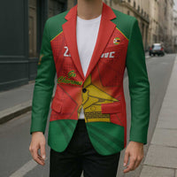 Custom Zimbabwe Cricket Blazer Go Chevrons 2003 Color Version - Wonder Print Shop