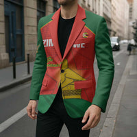 Custom Zimbabwe Cricket Blazer Go Chevrons 2003 Color Version - Wonder Print Shop