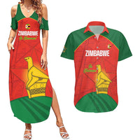 Custom Zimbabwe Cricket Couples Matching Summer Maxi Dress and Hawaiian Shirt Go Chevrons 2003 Color Version - Wonder Print Shop