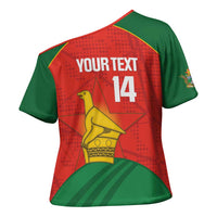 Custom Zimbabwe Cricket Cross Shoulder Shirt Go Chevrons 2003 Color Version - Wonder Print Shop