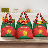 Custom Zimbabwe Cricket Grocery Bag Go Chevrons 2003 Color Version - Wonder Print Shop