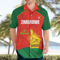 Custom Zimbabwe Cricket Hawaiian Shirt Go Chevrons 2003 Color Version - Wonder Print Shop