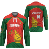 Custom Zimbabwe Cricket Hockey Jersey Go Chevrons 2003 Color Version - Wonder Print Shop