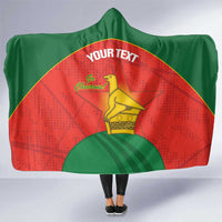 Custom Zimbabwe Cricket Hooded Blanket Go Chevrons 2003 Color Version - Wonder Print Shop
