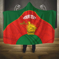 Custom Zimbabwe Cricket Hooded Blanket Go Chevrons 2003 Color Version - Wonder Print Shop