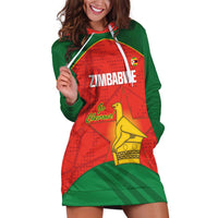 Custom Zimbabwe Cricket Hoodie Dress Go Chevrons 2003 Color Version - Wonder Print Shop