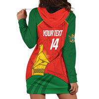 Custom Zimbabwe Cricket Hoodie Dress Go Chevrons 2003 Color Version - Wonder Print Shop