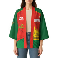 Custom Zimbabwe Cricket Kimono Go Chevrons 2003 Color Version - Wonder Print Shop