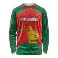 Custom Zimbabwe Cricket Long Sleeve Shirt Go Chevrons 2003 Color Version - Wonder Print Shop