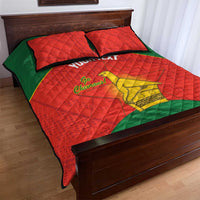 Custom Zimbabwe Cricket Quilt Bed Set Go Chevrons 2003 Color Version - Wonder Print Shop