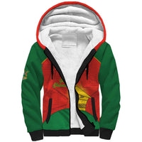 Custom Zimbabwe Cricket Sherpa Hoodie Go Chevrons 2003 Color Version - Wonder Print Shop