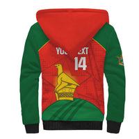 Custom Zimbabwe Cricket Sherpa Hoodie Go Chevrons 2003 Color Version - Wonder Print Shop