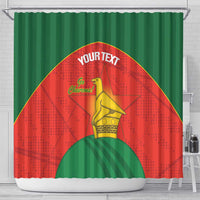 Custom Zimbabwe Cricket Shower Curtain Go Chevrons 2003 Color Version - Wonder Print Shop