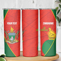 Custom Zimbabwe Cricket Skinny Tumbler Go Chevrons 2003 Color Version - Wonder Print Shop