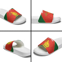 Custom Zimbabwe Cricket Slide Sandals Go Chevrons 2003 Color Version - Wonder Print Shop