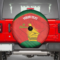 Custom Zimbabwe Cricket Spare Tire Cover Go Chevrons 2003 Color Version - Wonder Print Shop