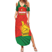 Custom Zimbabwe Cricket Summer Maxi Dress Go Chevrons 2003 Color Version - Wonder Print Shop