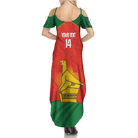 Custom Zimbabwe Cricket Summer Maxi Dress Go Chevrons 2003 Color Version - Wonder Print Shop