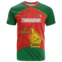 Custom Zimbabwe Cricket T Shirt Go Chevrons 2003 Color Version - Wonder Print Shop