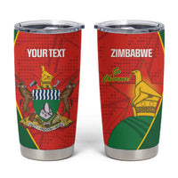 Custom Zimbabwe Cricket Tumbler Cup Go Chevrons 2003 Color Version - Wonder Print Shop