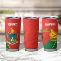 Custom Zimbabwe Cricket Tumbler Cup Go Chevrons 2003 Color Version - Wonder Print Shop