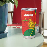 Custom Zimbabwe Cricket Tumbler Cup Go Chevrons 2003 Color Version - Wonder Print Shop