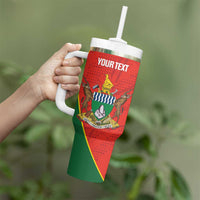 Custom Zimbabwe Cricket Tumbler With Handle Go Chevrons 2003 Color Version - Wonder Print Shop