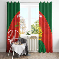 Custom Zimbabwe Cricket Window Curtain Go Chevrons 2003 Color Version - Wonder Print Shop