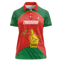 Custom Zimbabwe Cricket Women Polo Shirt Go Chevrons 2003 Color Version - Wonder Print Shop
