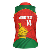 Custom Zimbabwe Cricket Women Sleeveless Polo Shirt Go Chevrons 2003 Color Version - Wonder Print Shop