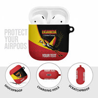 Custom Uganda Cricket AirPods Case Go Cranes African Pattern - Wonder Print Shop