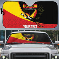 Custom Uganda Cricket Auto Sun Shade Go Cranes African Pattern - Wonder Print Shop