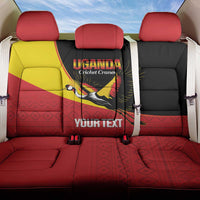 Custom Uganda Cricket Back Car Seat Cover Go Cranes African Pattern - Wonder Print Shop